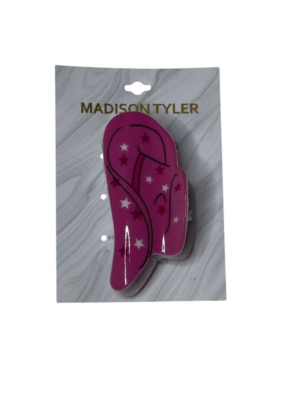 Madison Tyler Pink Star Cowboy Hat Hair Clip Western Accessory